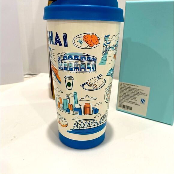 Starbucks Been There Series 16oz Tumbler Shanghai City China Blue New With Tags - Picture 10 of 13